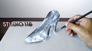 ディズニー シンデレラ ガラスの靴 イラスト メイキングdrawing Studio 118 Youtube