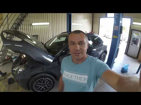 Porsche Macan  сервисный режим подвески ( режим домкрат ).