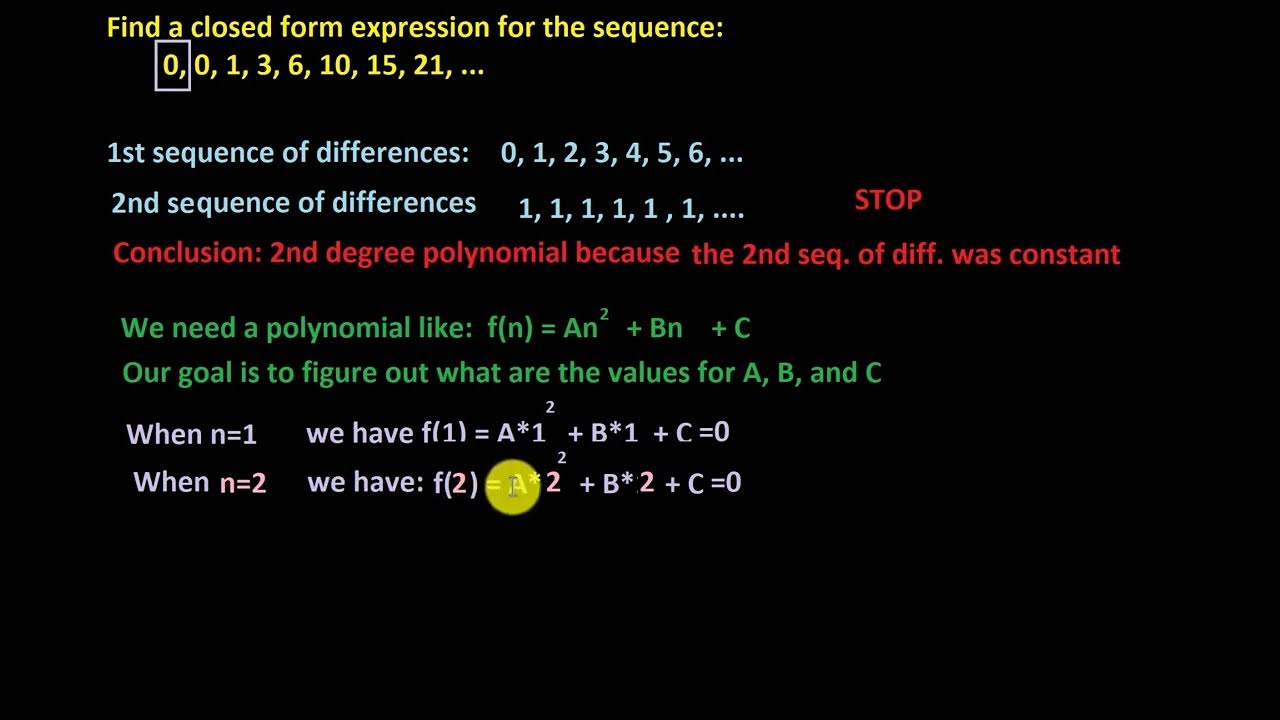 Sec 3.2 How to find a closed form expression YouTube