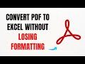 How to Convert PDF to Excel Without Losing Formatting in Adobe Acrobat Pro DC – Full Guide