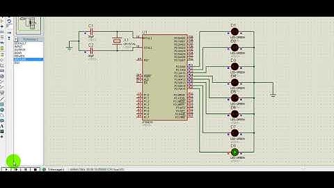 8051 - LED blinking by methode 3 in proteus