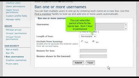 How to ban users in phpBB | FastDot Cloud Hosting