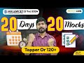 Mh law cet 5 yrs 2024  only 20 days left  20 mocks  topper or 120  how to crack law cet exam