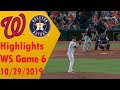 Houston Astros vs Washington Nationals Highlights - World Series Game 6 - 10/29/2019