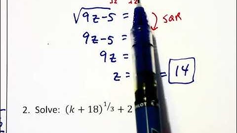 7.7a - Solving Radical Equations - Part 1