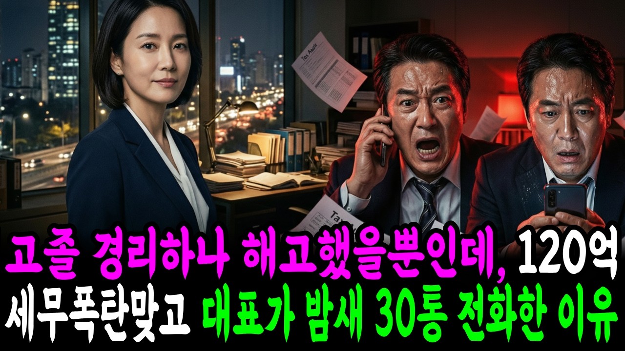 고졸 경리 하나 해고했을뿐인데, 120억 세무폭탄맞고 대표가 밤새 30통 전화한 이유..| 시니어사연 | 인생사연 | 오디오북 | 드라마 |