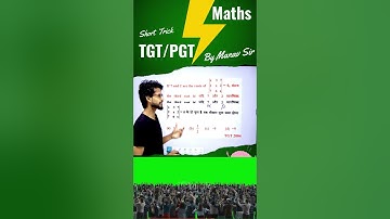 TGT PGT Maths | Cubic equation, two roots given, find third rood, #shorts #ytShort #dsssb_pgt_maths