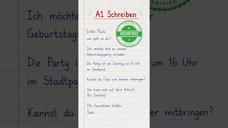 A1 German Writing: Invitation Email 🇩🇪 |Goethe | TELC | Einladung | Invitation
