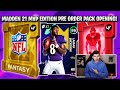 MADDEN 21 MVP EDITION PRE ORDER PACK OPENING! FREE 86 LAMAR, FANTASY PACKS AND MORE! | MADDEN 21