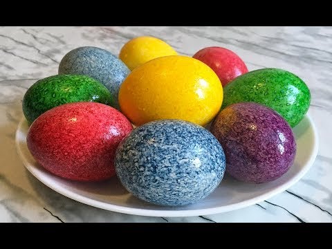 Видео: Сделайте рисовые крашеные пасхальные яйца