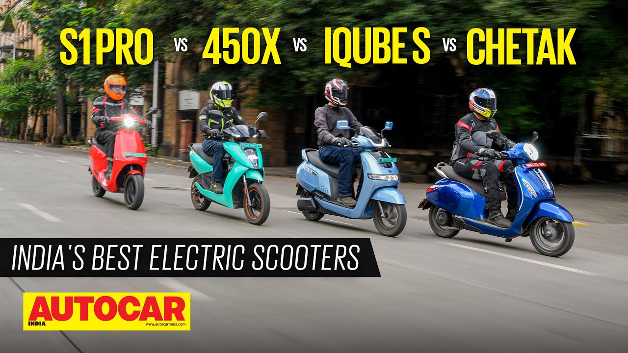 Ola S1 Pro vs Ather 450 X vs TVS iQube S vs Bajaj Chetak I Electric scooter comparo I Autocar India