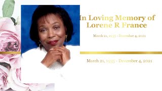 In Memory of Lorene R France  December 14, 2021