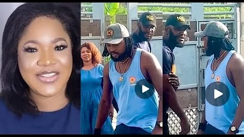 Wunmi Toriola looks Tired As Yoruba movie actress, Toyin ABRAHAM husband b@ttle a man on bondáge set