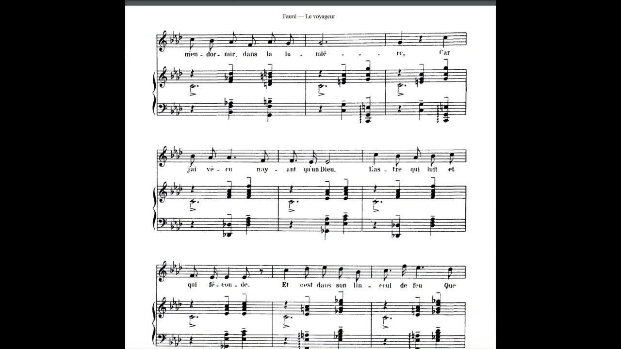 Fauré: Trois mélodies, Op. 18 (1878) with score Fauré: Trois mélodies, Op. 18 (1878) with score
