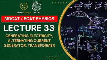 Physics MDCAT / ECAT | Lecture 33 | Electricity, AC Generator, Transformer | PCTB Insaf Academy