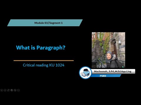 Module 03 Segment 1 What is a paragraph?