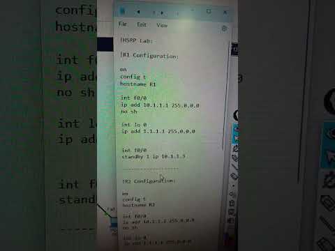 Hsrp Configuration #cisconetworks #ciscolabs #ciscocertification