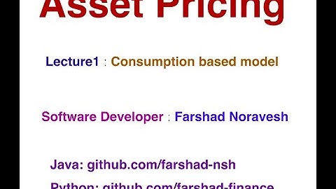 asset pricing (Lecture 1)