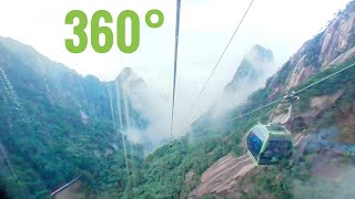 Cable Car Ride Huangshan Mountain China [Best 360 VR videos]