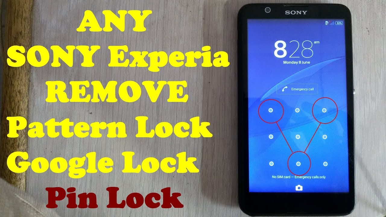 pattern unlock sony xperia