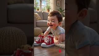 Baby & Magic Shoes #cutebaby, #3danimation, #adorablebaby, #kids, #videos, #kidssongs #youtubeshorts