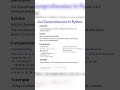 🔰 List Comprehension In Python#data #instagram #programming #python #trending #shorts #ytshorts