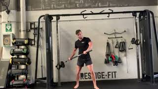 Standing Cable Staff Twists (Low to High) demonstration