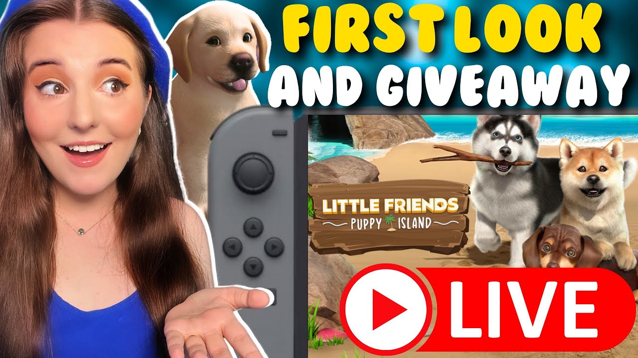 YouTube Friends - Puppy and Little #gifted LOOK THE NEW GIVEAWAY | NINTENDOGS? 🐶 🔴 at Island FIRST