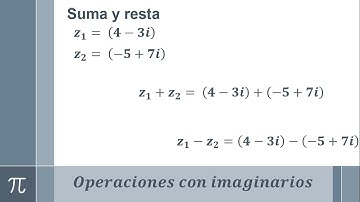 Suma y resta de números imaginarios