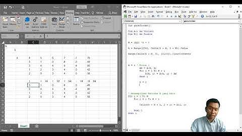 Metode Numerik - Eliminasi Gauss -Jordan - VBA EXCEL [INDONESIA]