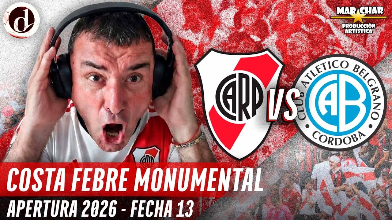 RIVER PLATE 3 vs. BELGRANO 0 | LPF Apertura | Fecha 13 | EN VIVO ⚪🔴⚪ Lito Costa Febre