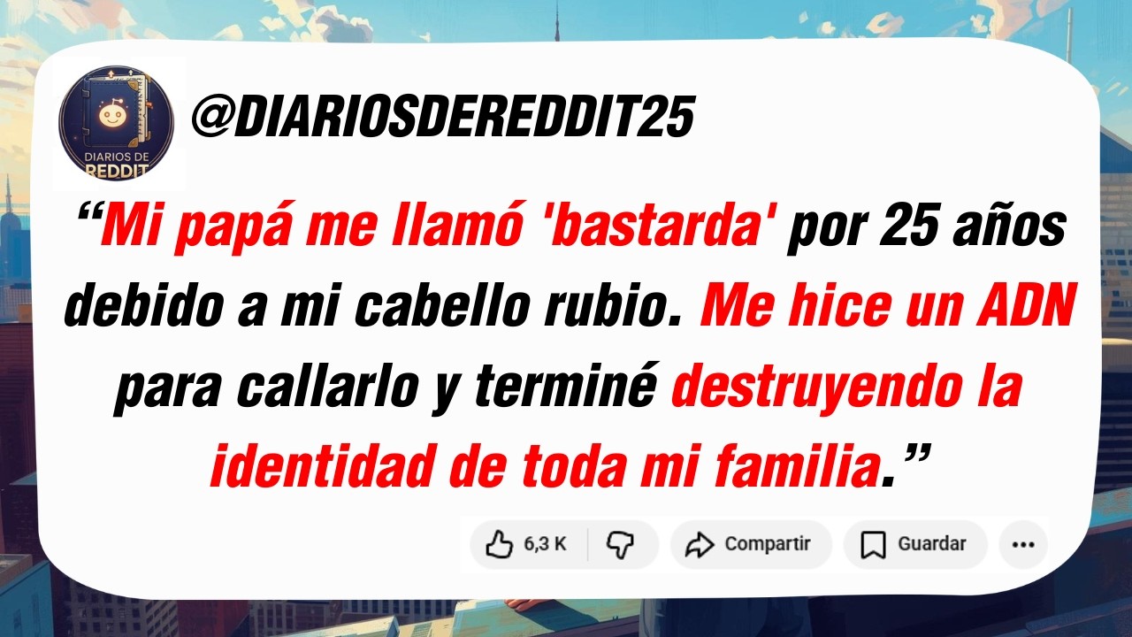 Mi papá me llamó 'bastarda' por 25 años debido a mi cabello rubio. Me hice un ADN para callarlo y...