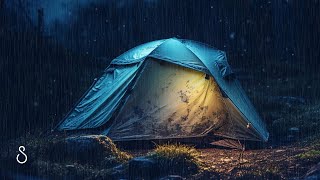 Rain In A Solo Camping Tent With Deep Thunder?Black Screen | 12 Hours | Sleep In Series