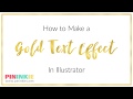 How to Make a Gold Text Effect in Illustrator