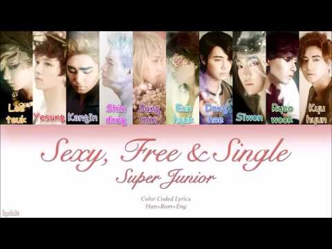 Super Junior (슈퍼주니어) – Sexy, Free & Single (Color Coded Lyrics) [Han/Rom/Eng]