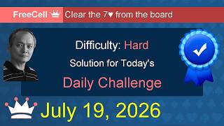 Microsoft Solitaire Collection: FreeCell - Hard - July 19, 2026 screenshot 4