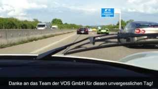 300 km/h !! - Maserati MC12 on German Autobahn - Ride,Accelerations,Sound