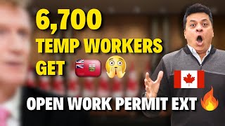 Open Work Permit Extension to 6700 Temporary Residents in Manitoba