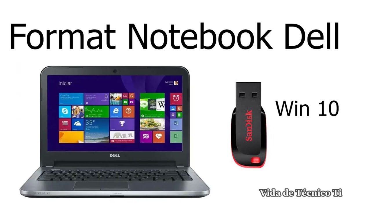 Como Formatar Notebook DELL 14R N4110 - YouTube