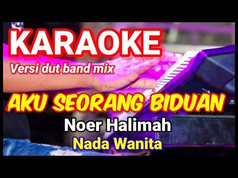 BIDUAN - Noer Halimah | Karaoke dut band mx nada wanita | Lirik