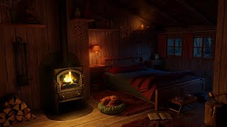 Cosy Winter Ambience for Reading with Fireplace, Snowfall & Blizzard Sounds