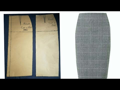 DETAILED] HOW TO DRAFT A BASIC PENCIL SKIRT PATTERN // EASY PENCIL