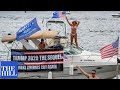 WATCH: Trump supporters on boats flood the Jersey Shore