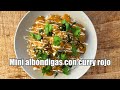 Como hacer albndigas con curry rojo  la mejor receta de albndigas