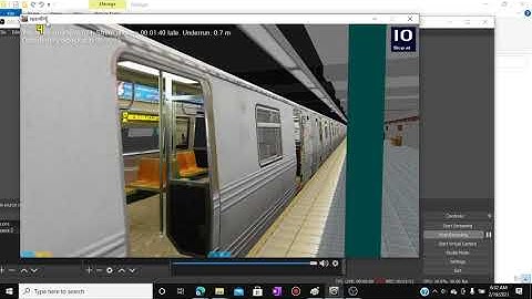 Openbve R46 X train arriving and departing at 67th street
