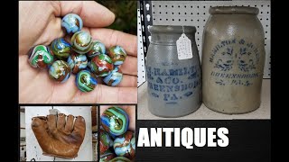 Antique Store Shopping In Marietta Ohio - Marbles - Old Bottles - Picking Antiques -  Flea Market -