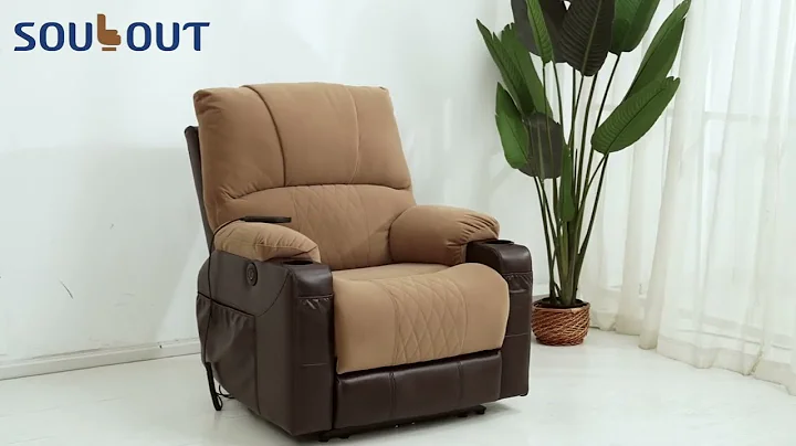 Soulout Wall Hugger Power Recliner Chair with Heat and Massage