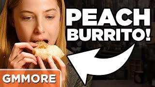 Peach Cobbler Burrito Taste Test