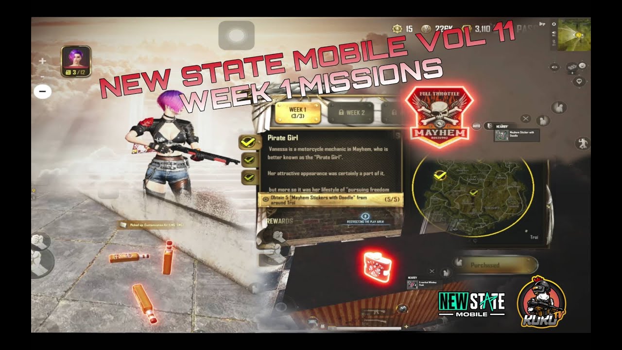 NEW STATE MOBILE VOL 11 WEEK 1 STORY MISSIONS