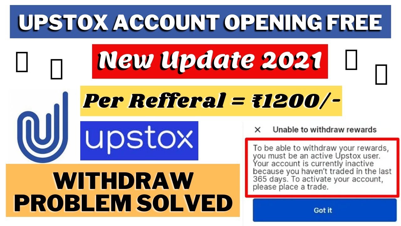 Upstox New Update 2021 l Upstox Withdrawal Problem l Upstox Refer and Earn l Per Refferal